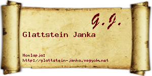 Glattstein Janka névjegykártya